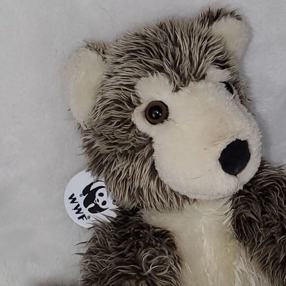 Build a Bear Workshop World Wildlife Fund Grey Timberwolf Plush - Picture 2 of 7